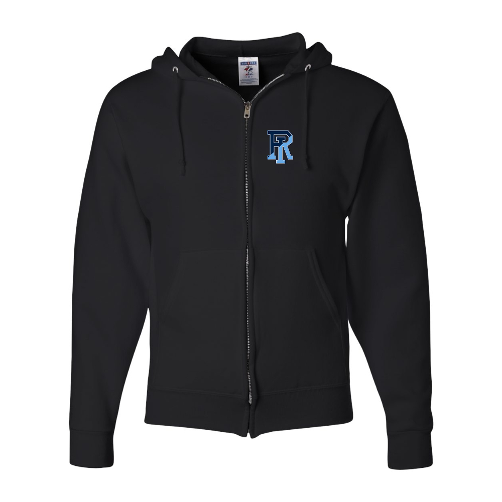 Men's Rhode Island Rams Logo JERZEES NuBlend Full-Zip Hooded Sweatshirt