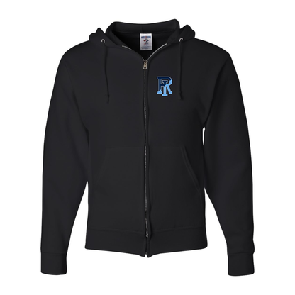 Men's Rhode Island Rams Logo JERZEES NuBlend Full-Zip Hooded Sweatshirt