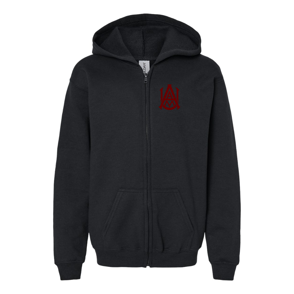 Gildan Heavy Blend Youth Alabama AM Bulldogs   Full Zip Hooded Sweatshirt