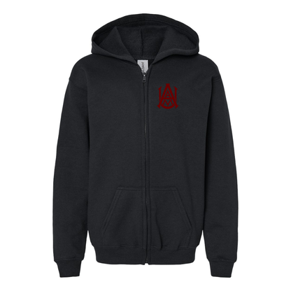 Gildan Heavy Blend Youth Alabama AM Bulldogs   Full Zip Hooded Sweatshirt