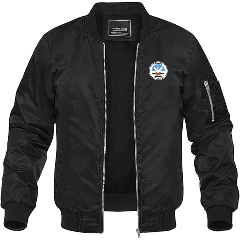 Men's Swansea City Soccer Lightweight Bomber Jacket - Black