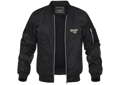 Men's Towson Tigers Lightweight Bomber Jacket Windbreaker Softshell Varsity Jacket Coat