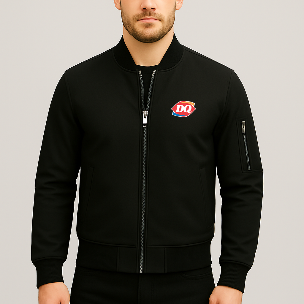 Men's DQ Dairy Queen Lightweight Bomber Jacket - Black