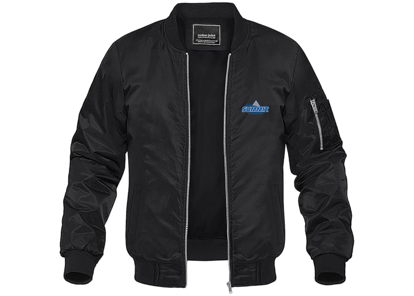 Men's The Summit League Lightweight Bomber Jacket Windbreaker Softshell Varsity Jacket Coat