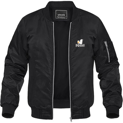 Men's Velkopopovicky Kozel Logo Lightweight Bomber Jacket Windbreaker Softshell Varsity Jacket Coat