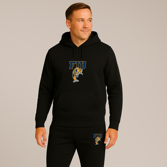 Men's FIU Panthers Logo Hoodie Joggers Set