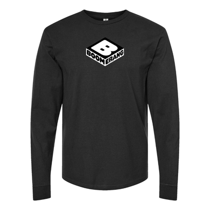 Youth Boomerang Logo Cotton Long Sleeve T-Shirt