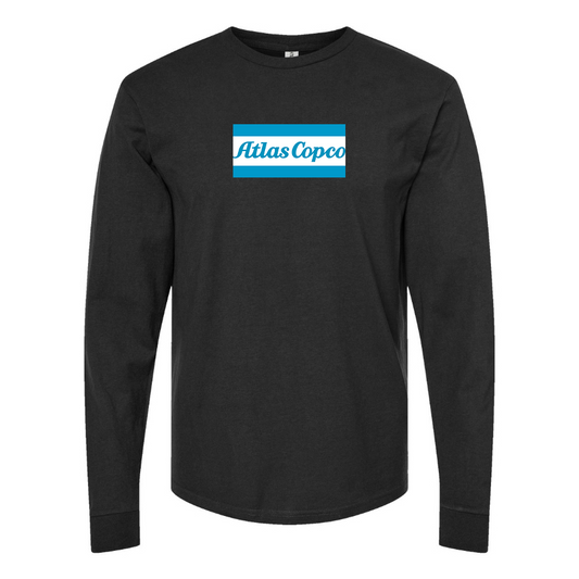 Men's Atlas Copco Logo Cotton Long Sleeve T-Shirt
