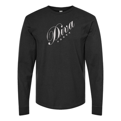 Men's Diva Logo Cotton Long Sleeve T-Shirt