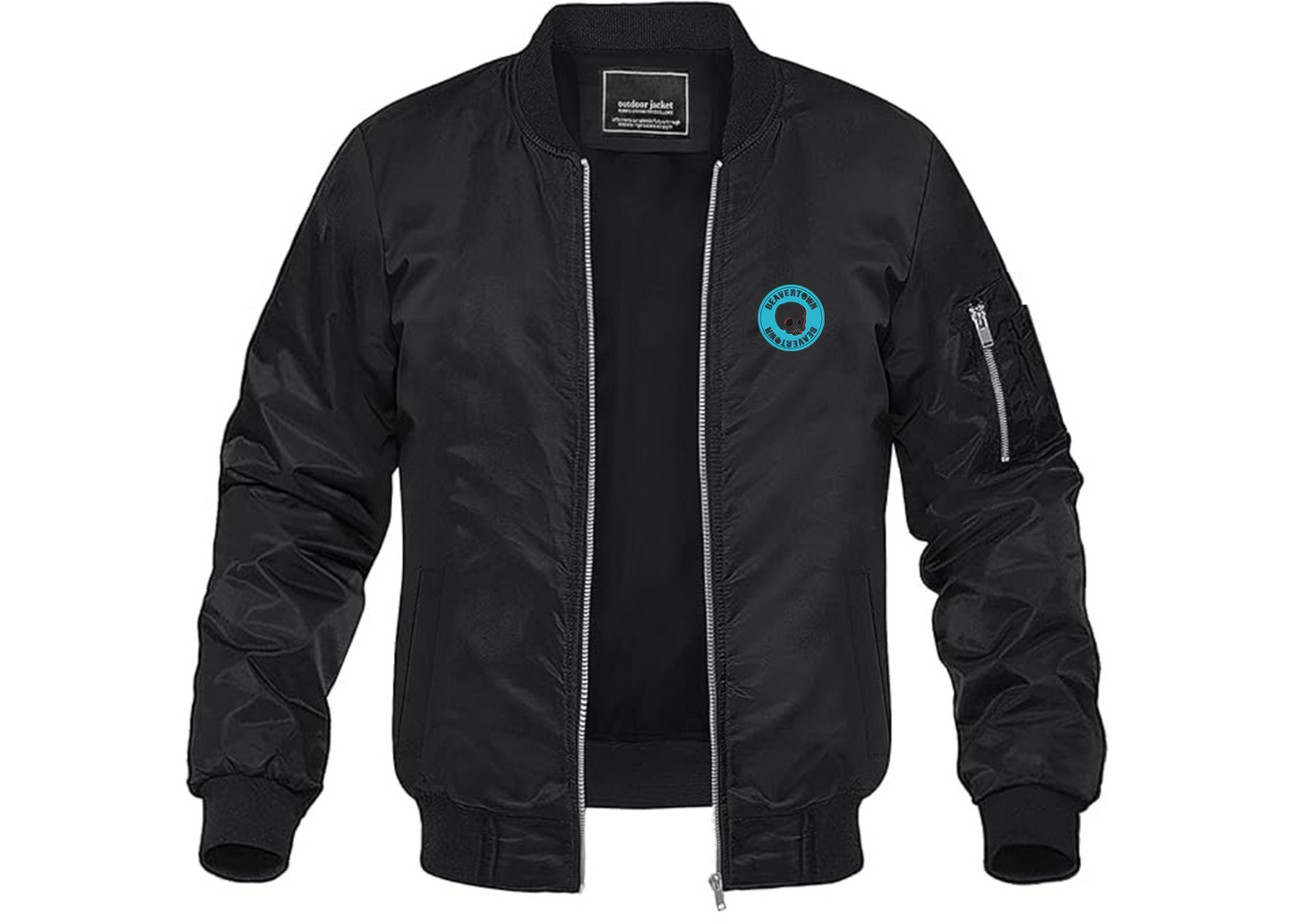 Men's Beavertown Brewery Lightweight Bomber Jacket Windbreaker Softshell Varsity Jacket Coat