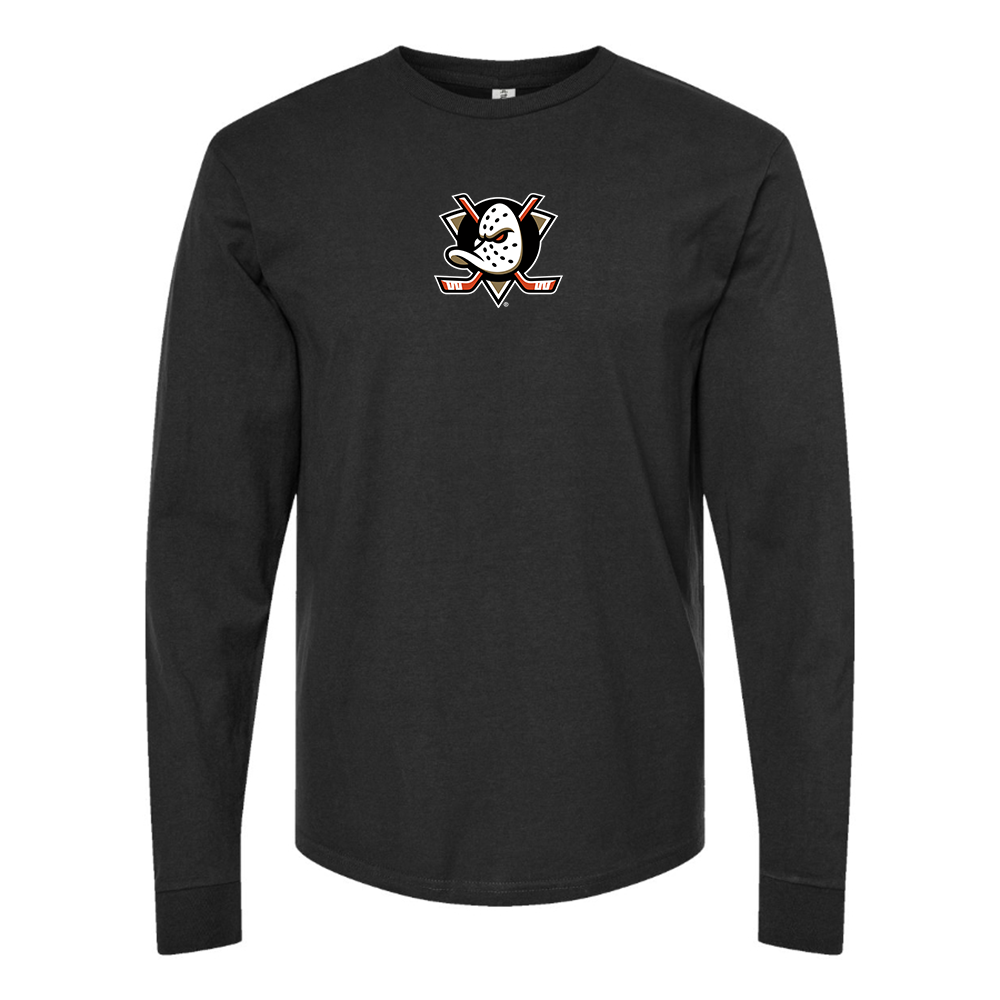 Youth Anaheim Ducks Logo Cotton Long Sleeve T-Shirt