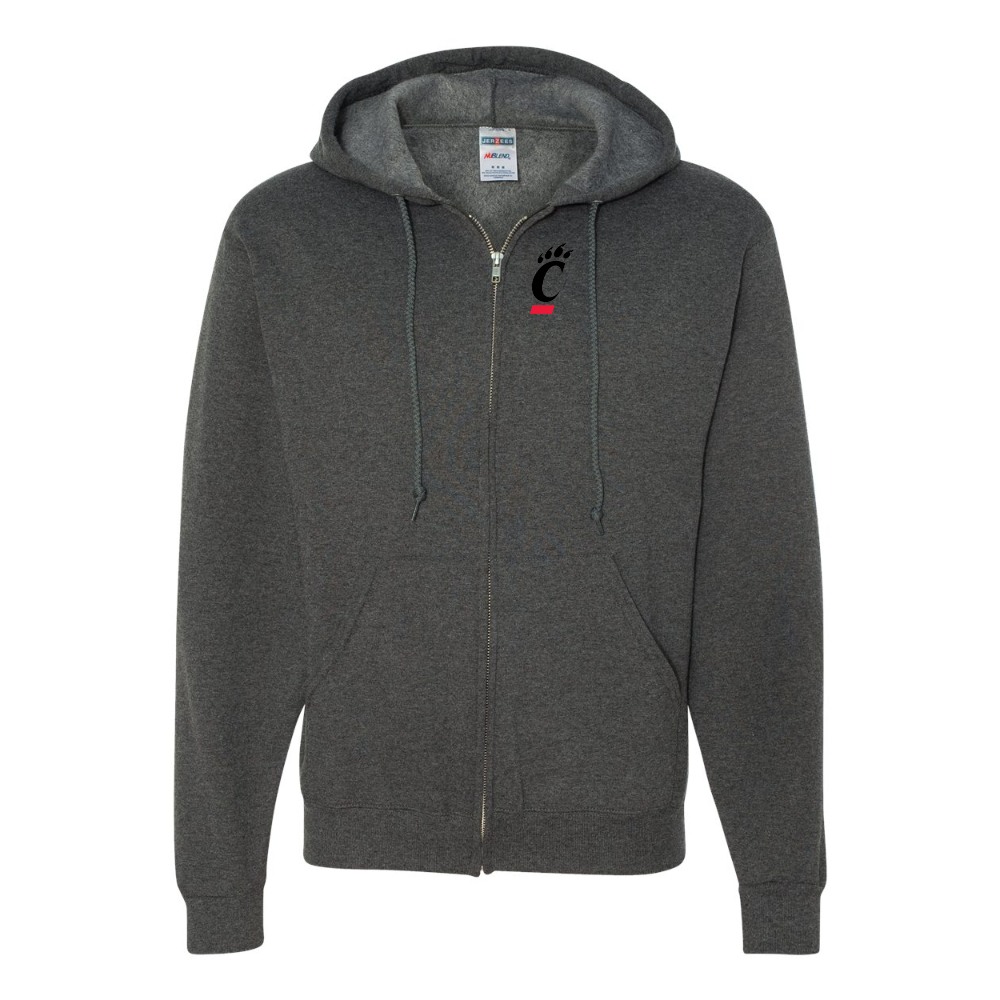 Men's Cincinnati Bearcats JERZEES NuBlend Full-Zip Hooded Sweatshirt
