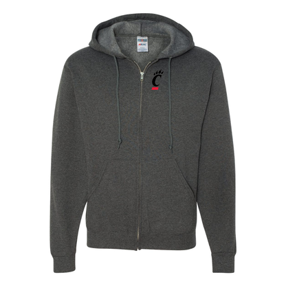Men's Cincinnati Bearcats JERZEES NuBlend Full-Zip Hooded Sweatshirt