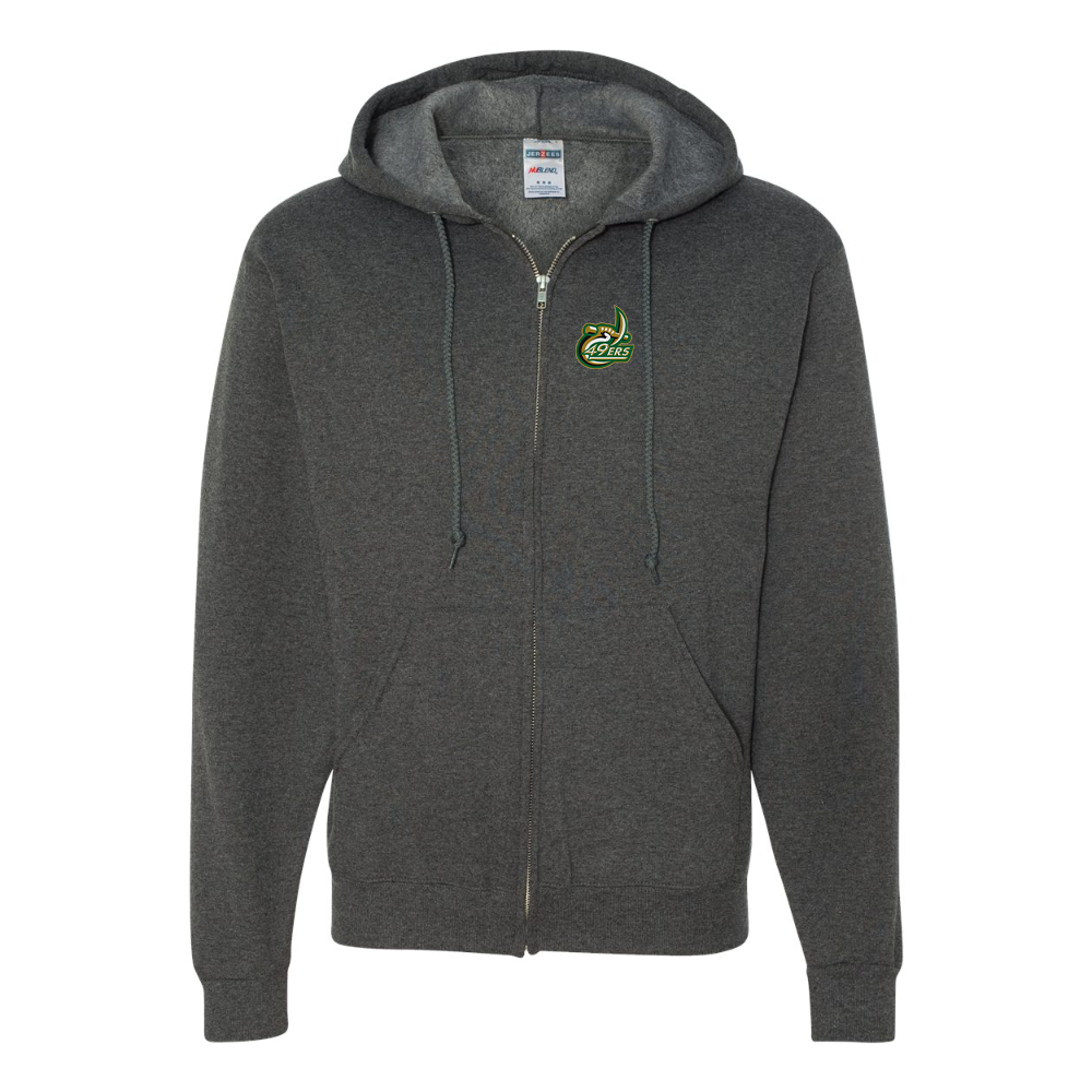 Men's Charlotte 49ers JERZEES NuBlend Full-Zip Hooded Sweatshirt