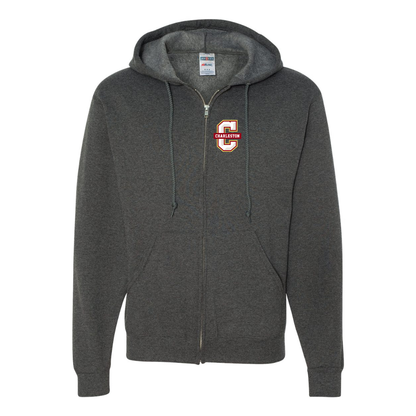 Men's Charleston Cougars JERZEES NuBlend Full-Zip Hooded Sweatshirt
