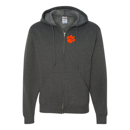 Men's Clemson Tigers JERZEES NuBlend Full-Zip Hooded Sweatshirt
