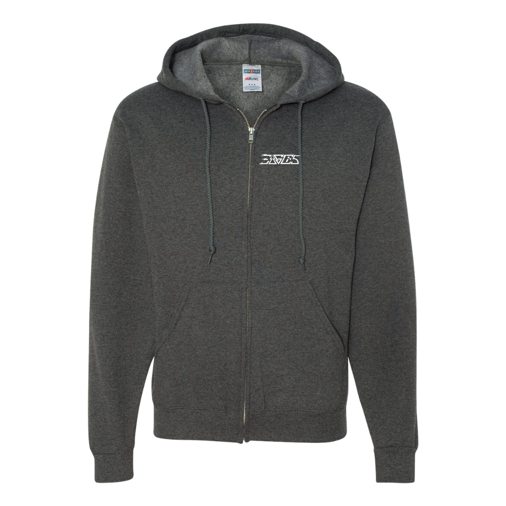 Men's Eagles JERZEES NuBlend Full-Zip Hooded Sweatshirt