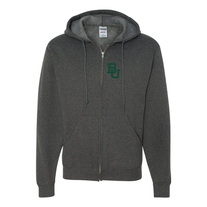Men's  Baylor Bears JERZEES NuBlend Full-Zip Hooded Sweatshirt