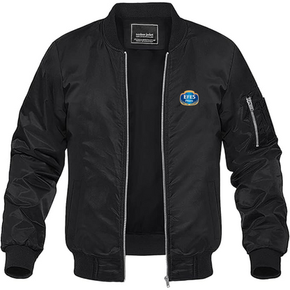 Men's Efes Logo Lightweight Bomber Jacket Windbreaker Softshell Varsity Jacket Coat