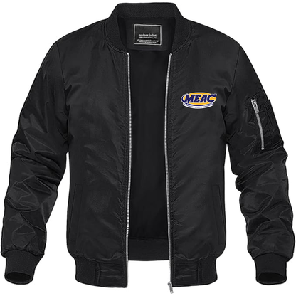Men's Mid Eastern Athletic Conference Logo Lightweight Bomber Jacket Windbreaker Softshell Varsity Jacket Coat