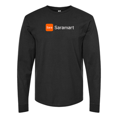 Men's Saramart Logo Cotton Long Sleeve T-Shirt