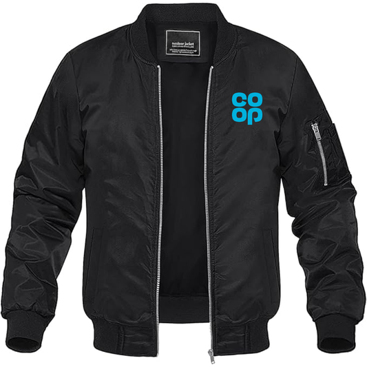 Men's CoOp Lightweight Bomber Jacket Windbreaker Softshell Varsity Jacket Coat