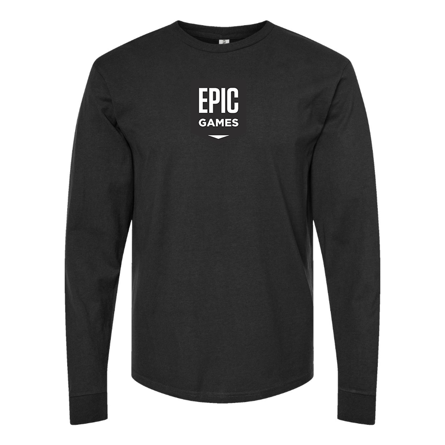 Men's Epic Games Logo Cotton Long Sleeve T-Shirt