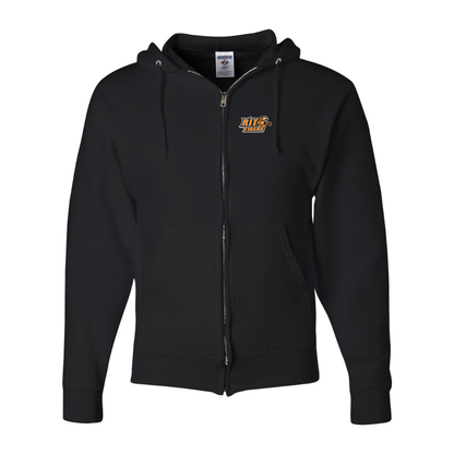 Men's RIT Tigers Logo JERZEES NuBlend Full-Zip Hooded Sweatshirt