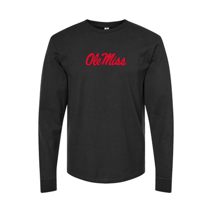 Youth Mississippi Rebels Logo Cotton Long Sleeve T-Shirt