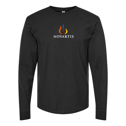 Men's  Novartis Logo  Cotton Long Sleeve T-Shirt