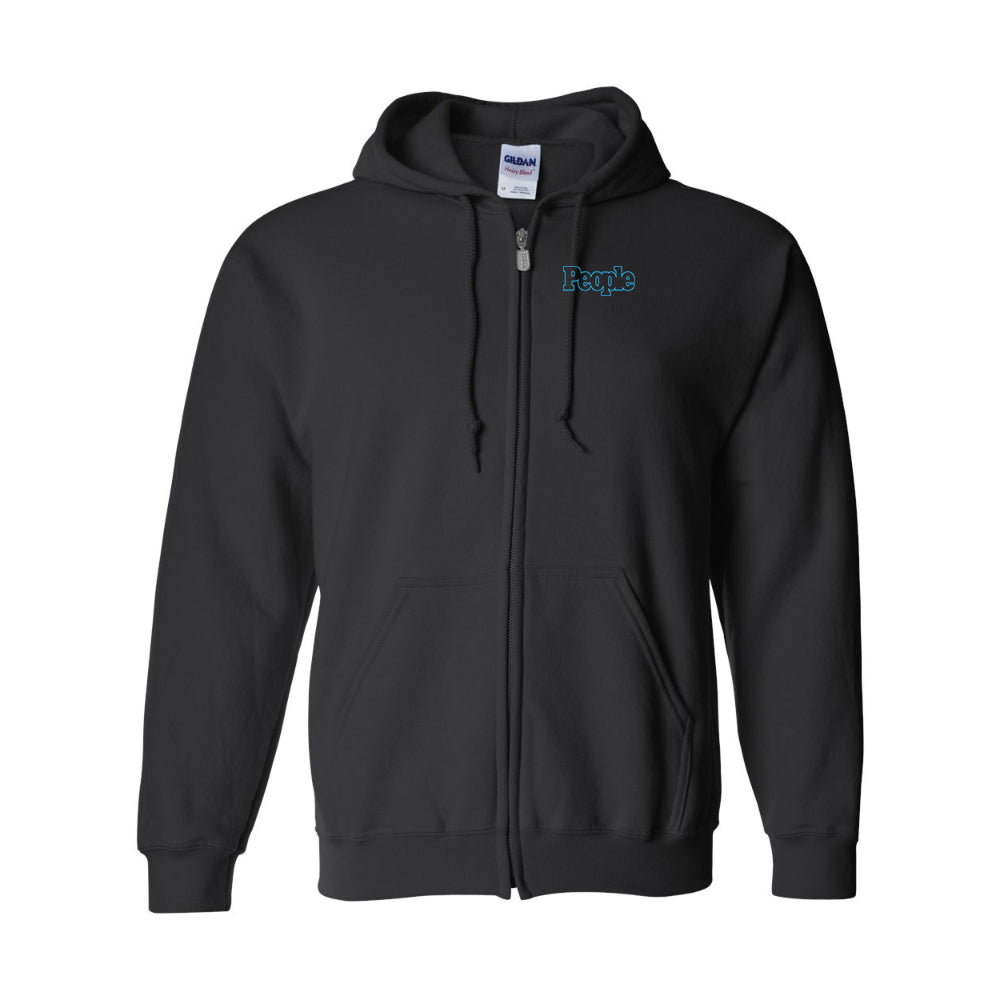Men's People Magazine Logo Gildan  Heavy Blend Full Zip Hooded Sweatshirt