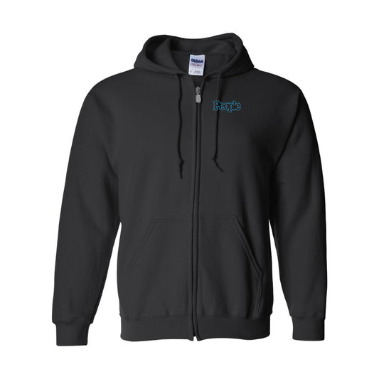 Men's People Magazine Logo Gildan  Heavy Blend Full Zip Hooded Sweatshirt