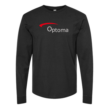 Men's Optoma Logo Cotton Long Sleeve T-Shirt