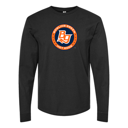 Men's Bowling Green Hot Rods Logo Cotton Long Sleeve T-Shirt