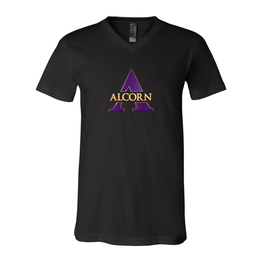 Alcorn State Braves  BELLA  CANVAS - Jersey V-Neck T-Shirt