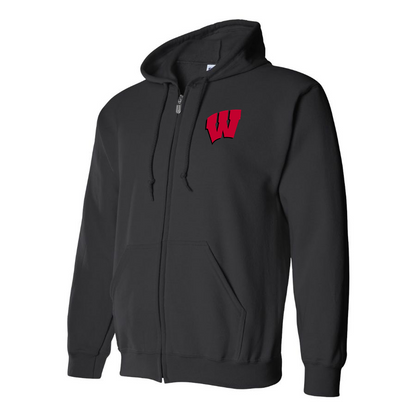 Men's Wisconsin Badgers Logo Zipper Hoodie