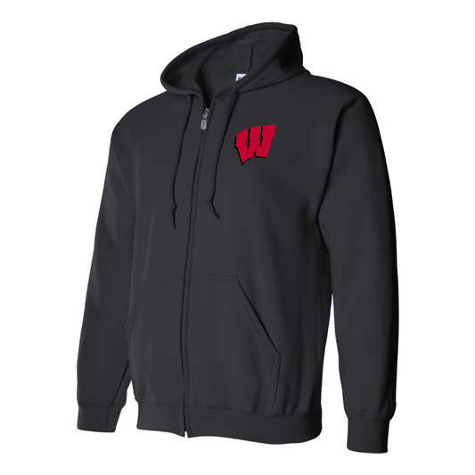 Men's Wisconsin Badgers Logo Zipper Hoodie