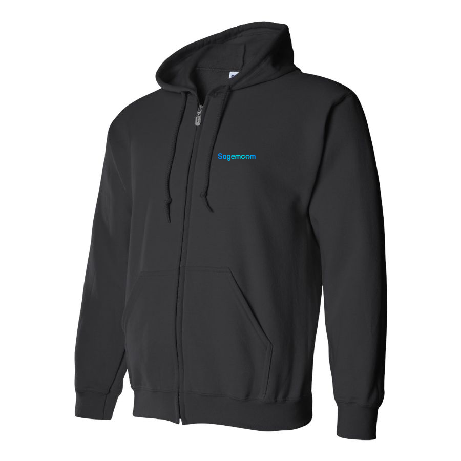 Men's Sagemcom Logo  Zipper Hoodie