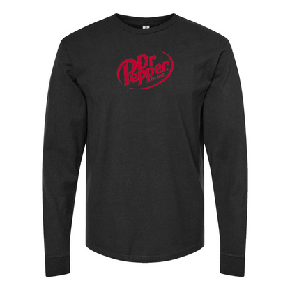 Men's Dr Pepper Logo Cotton Long Sleeve T-Shirt