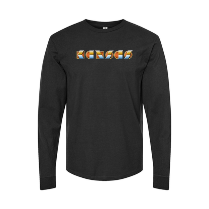 Youth Kansas Logo Cotton Long Sleeve T-Shirt