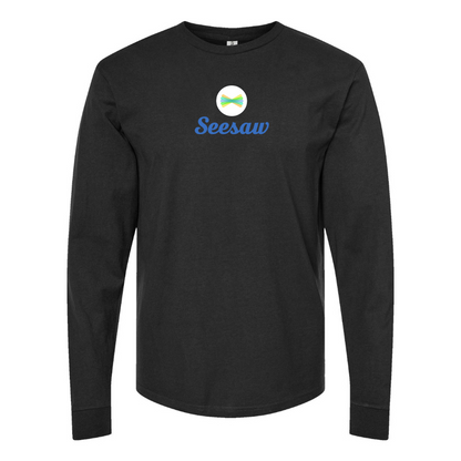 Men's Seesaw Logo Cotton Long Sleeve T-Shirt