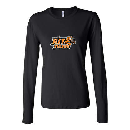 BELLA CANVAS Women’s RIT Tigers Logo Jersey Long Sleeve Tee