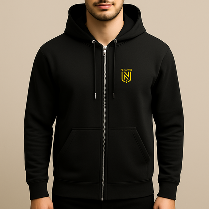Men's FC Nantes Soccer Logo Zipper Hoodie