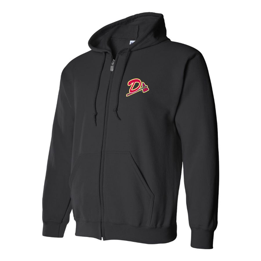 Men's Danville Braves Logo Zipper Hoodie