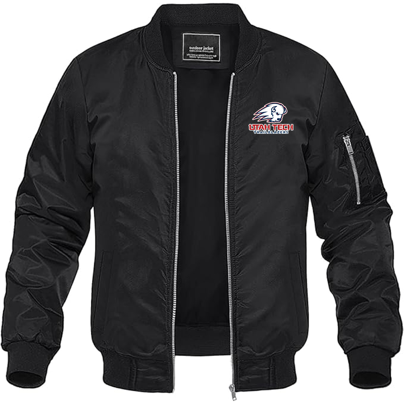 Men's Utah Tech Trailblazers Lightweight Bomber Jacket - Black
