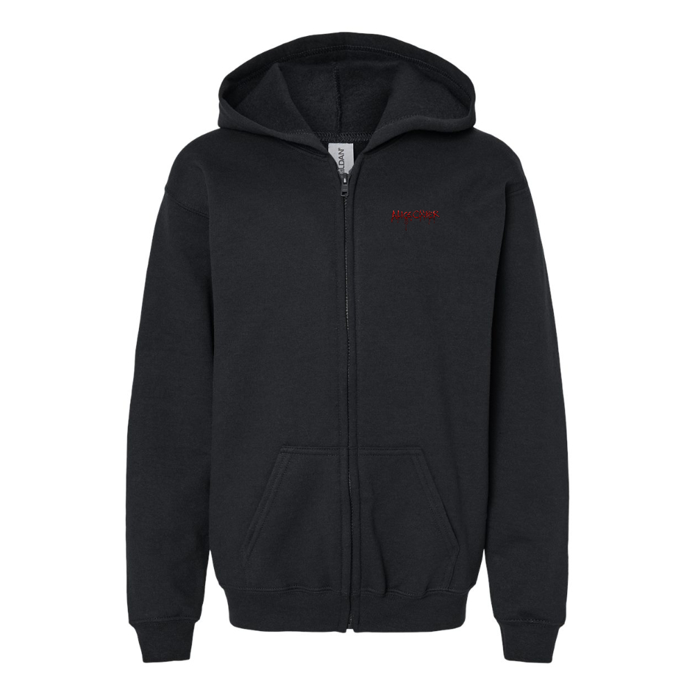 Gildan Heavy Blend Youth Alice Cooper Logo Full Zip Hooded Sweatshirt