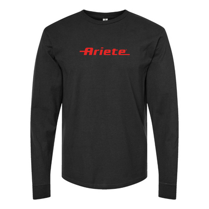 Men's Ariete Logo Cotton Long Sleeve T-Shirt