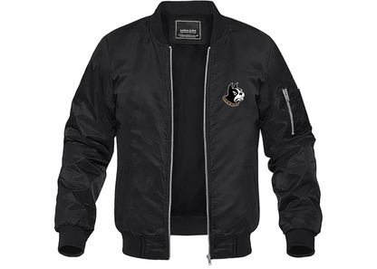 Men's Wofford Terriers Lightweight Bomber Jacket Windbreaker Softshell Varsity Jacket Coat