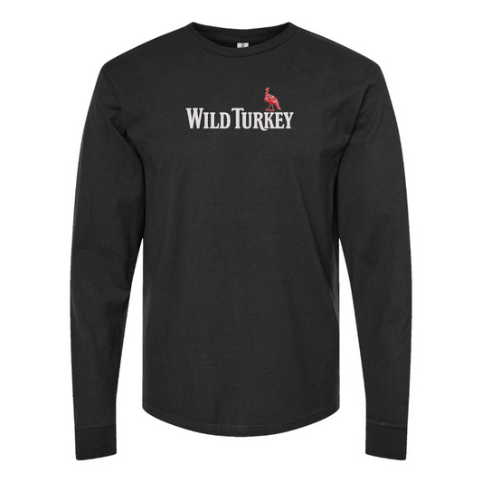 Men's Wild Turkey Logo Cotton Long Sleeve T-Shirt