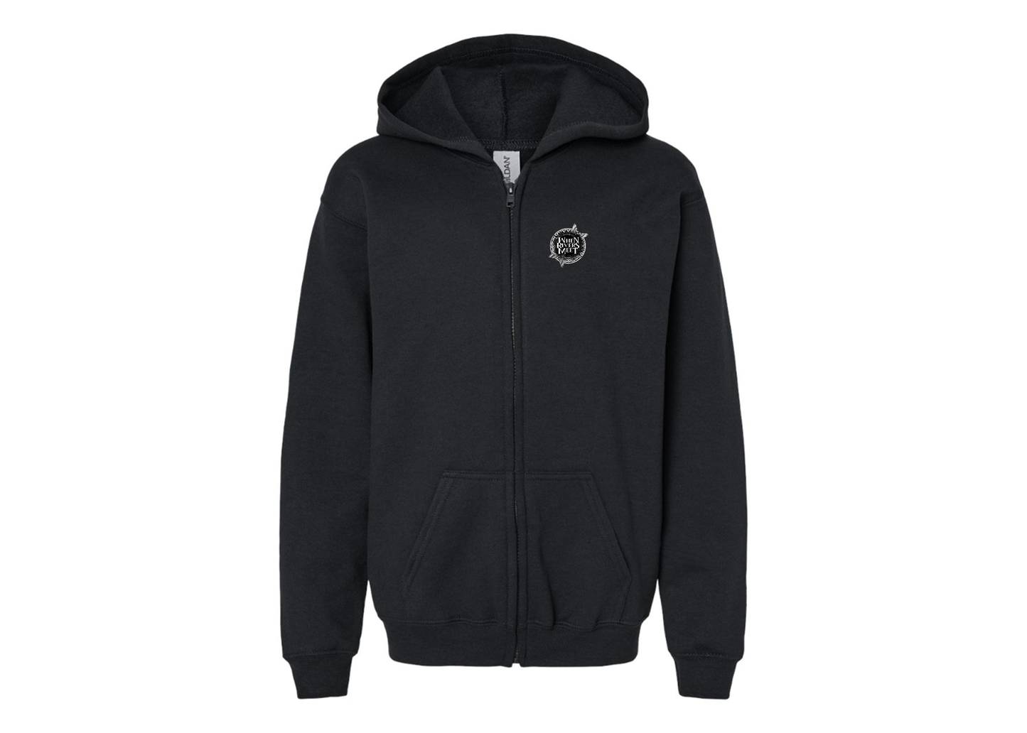 Gildan Heavy Blend Youth When Rivers Meet Full Zip Hooded Sweatshirt